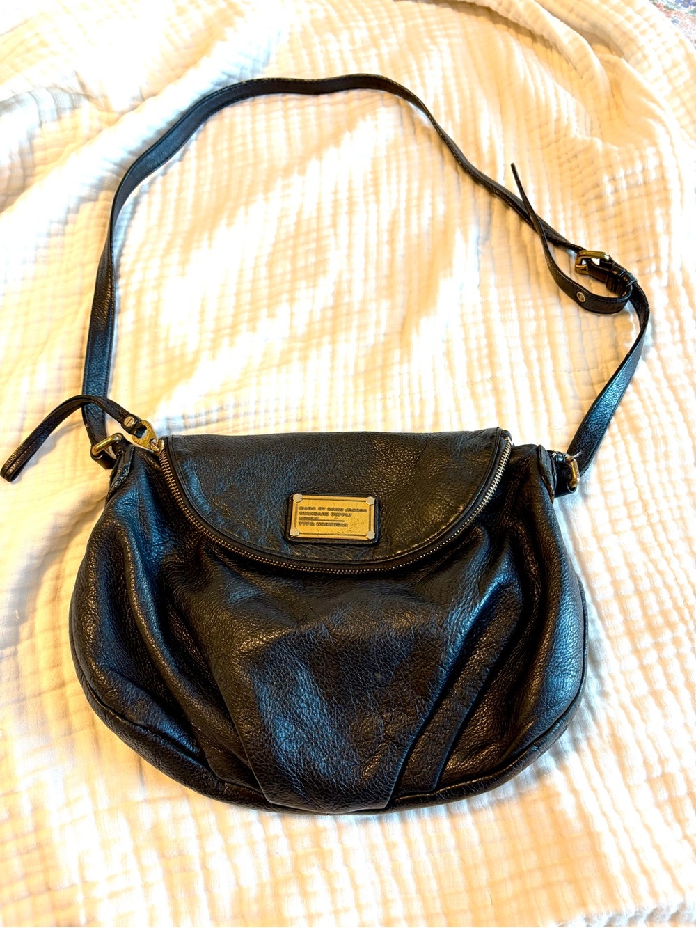 Marc by Marc Jacobs Classic Q Natasha Black Leather Crossbody